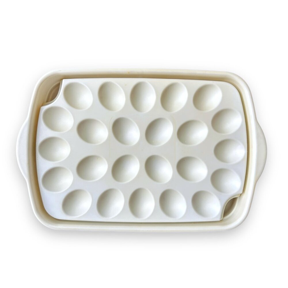 Pampered Chef Chillzanne Rectangle Server W/ Lid Deviled Egg Tray Serveware - Picture 10 of 11